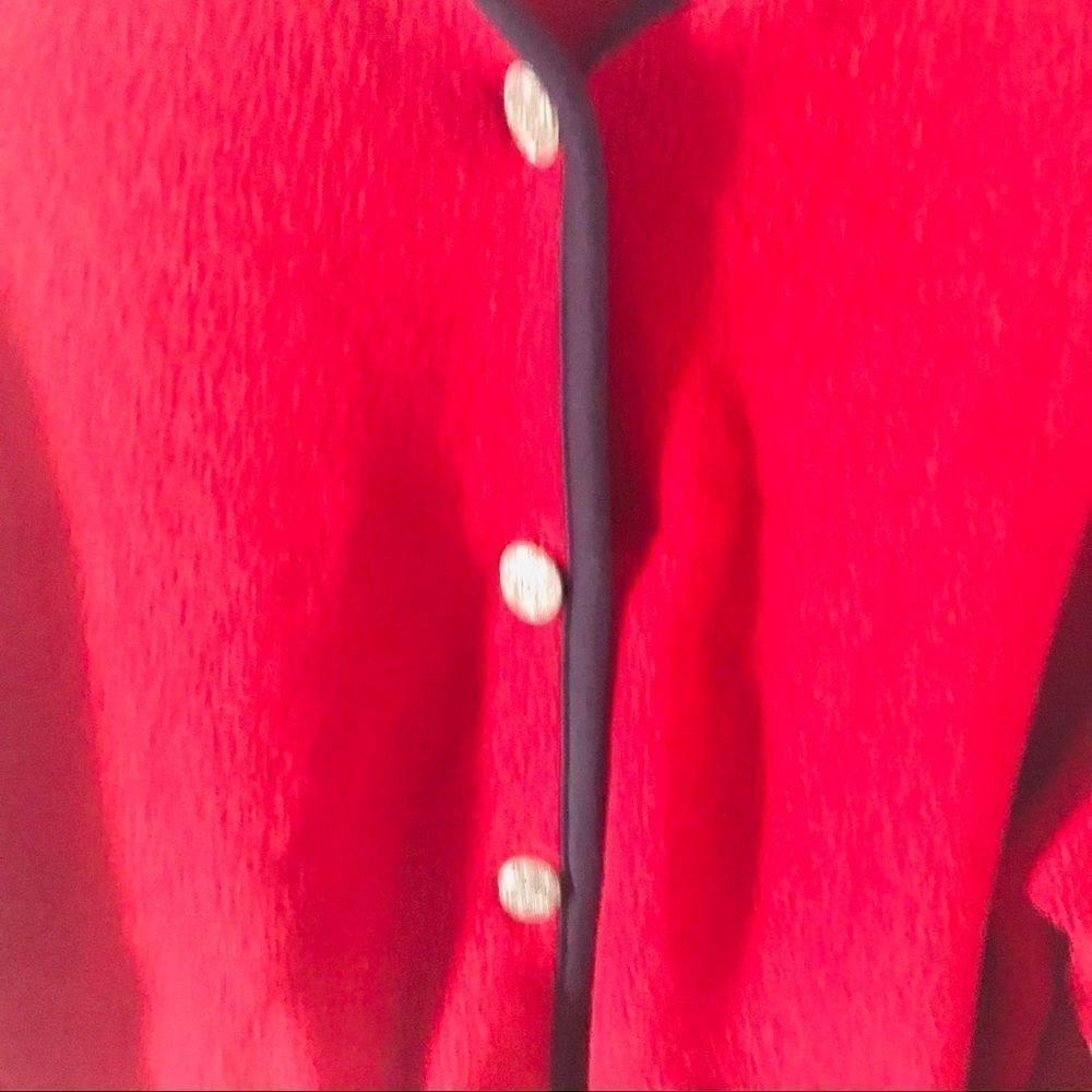 ✅L. L. Bean Red Button Down Cardigan - Picture 3 of 4